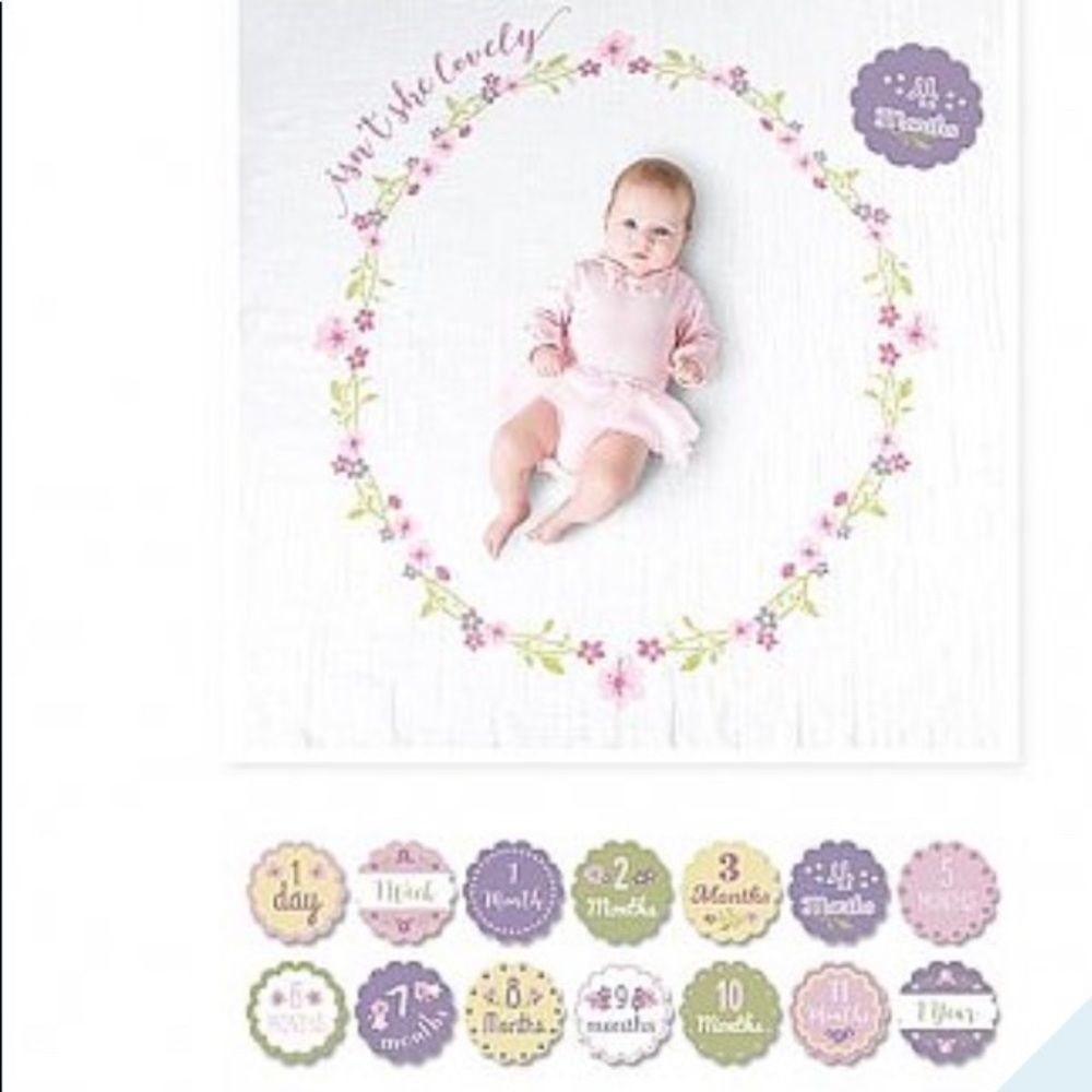 Lulujo Baby First Yr Milestone Blanket